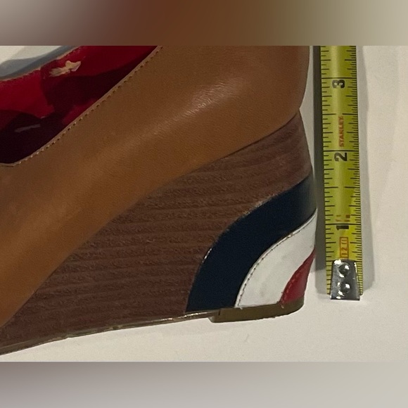Ben Sherman Multi Tone Leather Wedge Heel - Picture 8 of 15